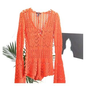 Forever 21 crochet playsuit/beach coverup